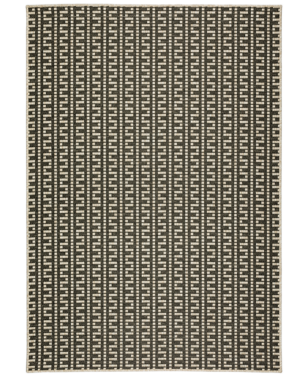 D Style Nusa Outdoor Nsa9 1'8" X 2'6" Area Rug In Charcoal