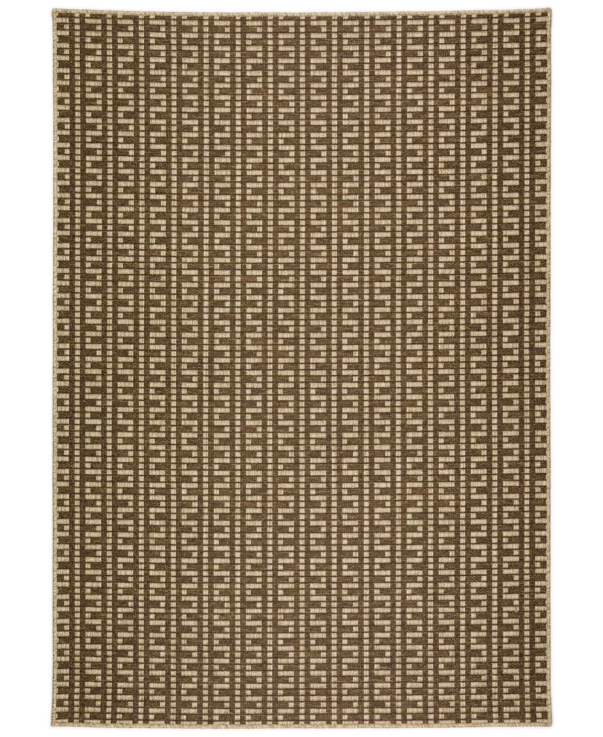D Style Nusa Outdoor Nsa9 1'8" X 2'6" Area Rug In Chocolate