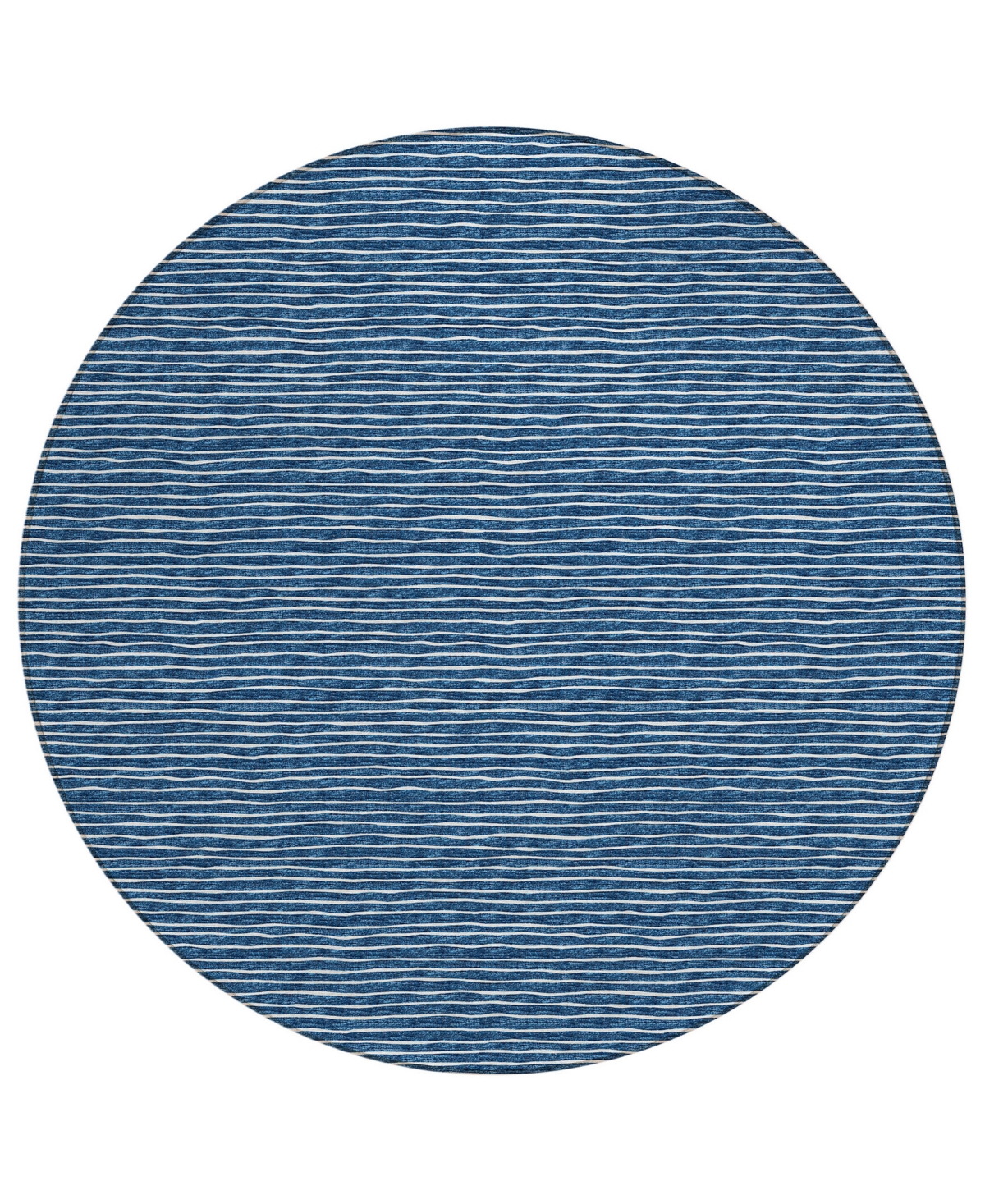 D Style Gatton Washable GTN1 6' x 6' Round Area Rug - Navy