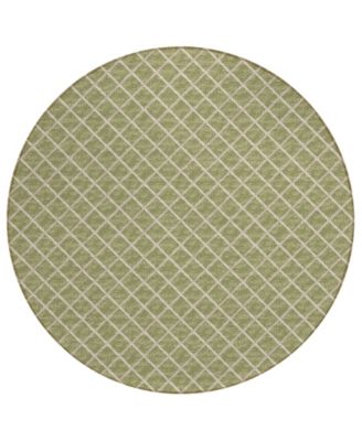 York Washable YO1 4' x 4' Round Area Rug