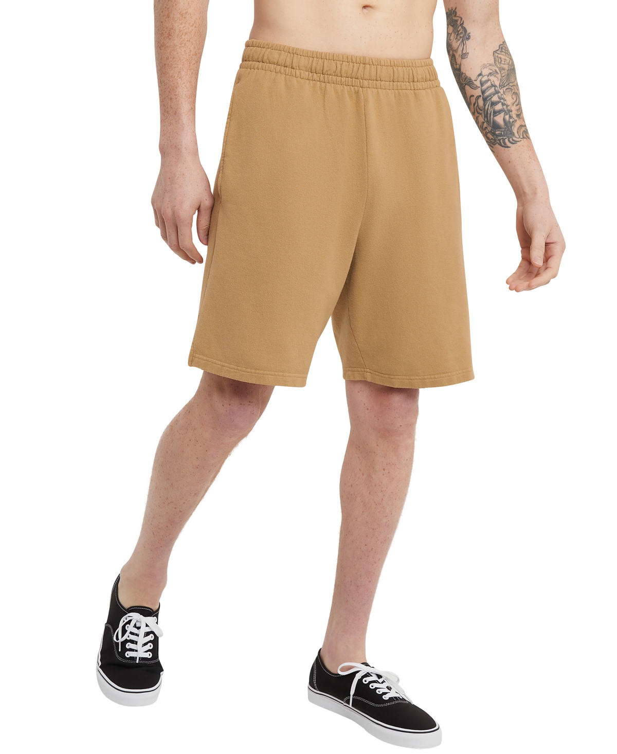 Hanes Men s Hanes Originals Garment Dyed 8 Sweat Shorts Spanish Moss Smart Closet