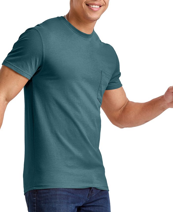 Hanes Men's Originals Cotton Short Sleeve Pocket T-shirt - Macy's