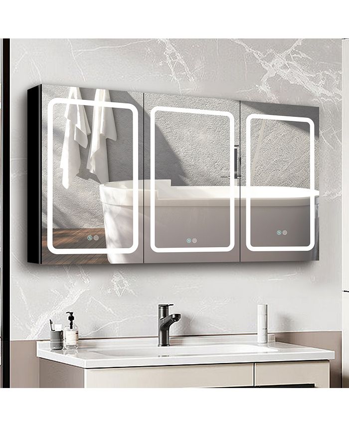 Simplie Fun 60x30 Inch LED Bathroom Medicine Surface Mount