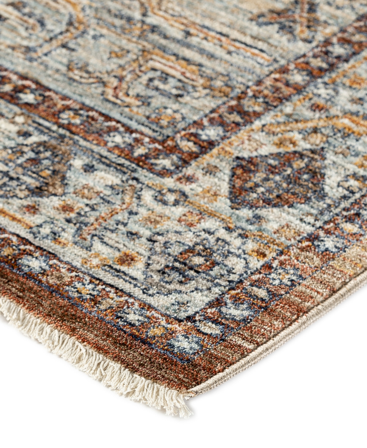 D Style Bergama Be1 9' X 13'2" Area Rug In Paprika