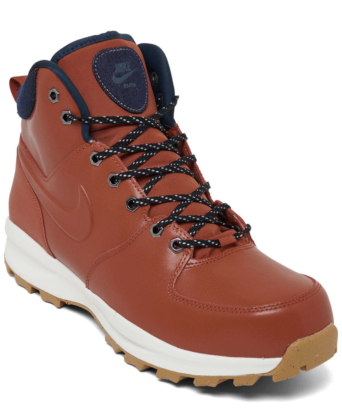 Nike Men's Manoa Leather Se Boots From Finish Line In Rugged Orange,armory