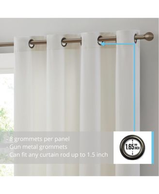 Sawyer Premium Luxurious Lush Velvet Soft Light Filtering Grommet Window Curtains - Set of 2 Panels