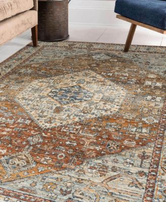 D Style Perga Prg1 Area Rug In Paprika