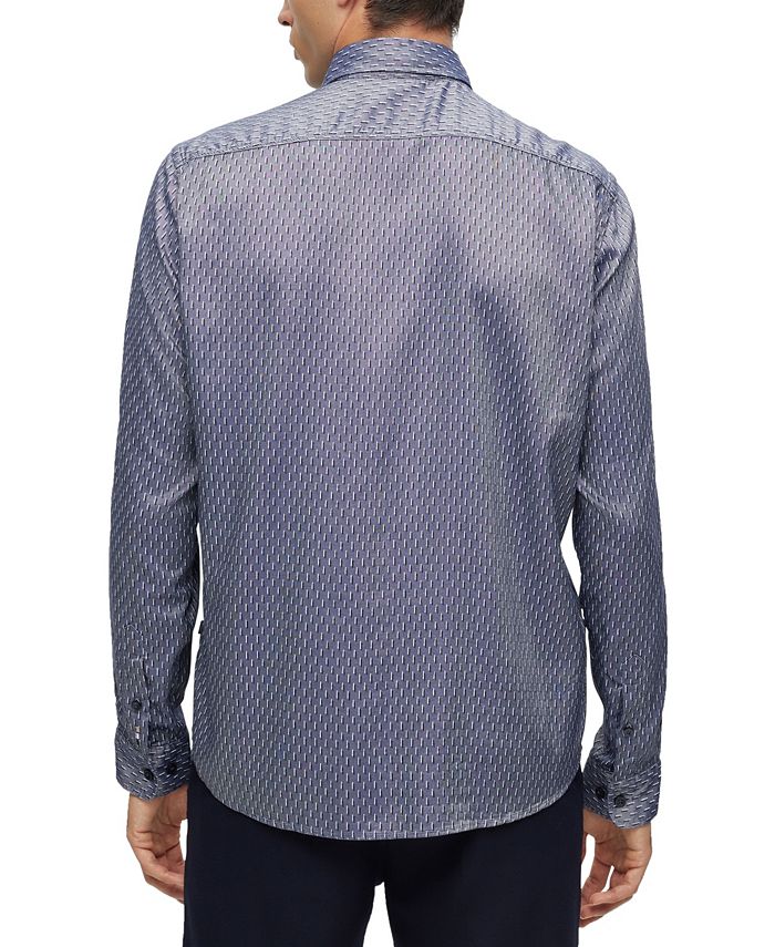 Hugo Boss Men's Structured Regular-Fit Dress Shirt - Macy's