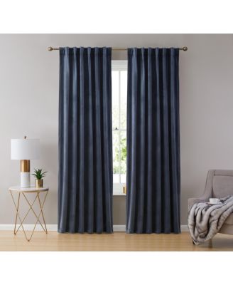 Lopez Velvet Premium Soft Light Filtering Back Tab Rod Pocket Window Treatment Curtain Panels, Set of 2