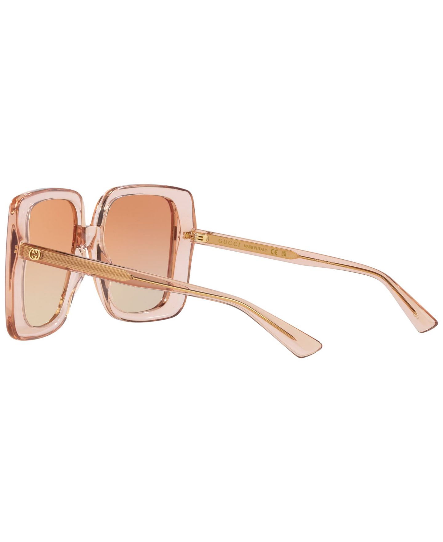 Женские солнцезащитные очки Gucci GG1314S Sunglasses, Mirror, цвет: Светлый коричневый — фото 5