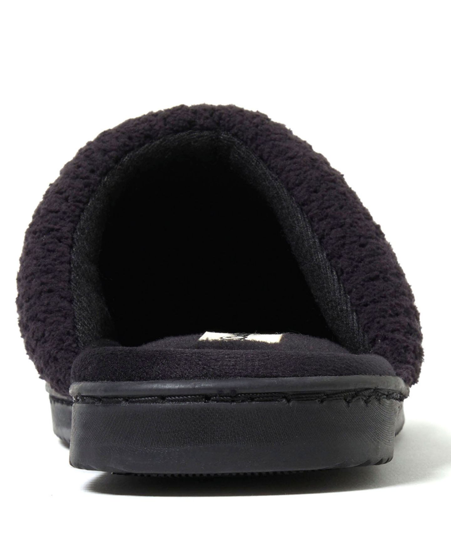 Женские тапочки Dearfoams Serena Marled Chenille Scuff House Slipper, цвет: Чёрный — фото 3