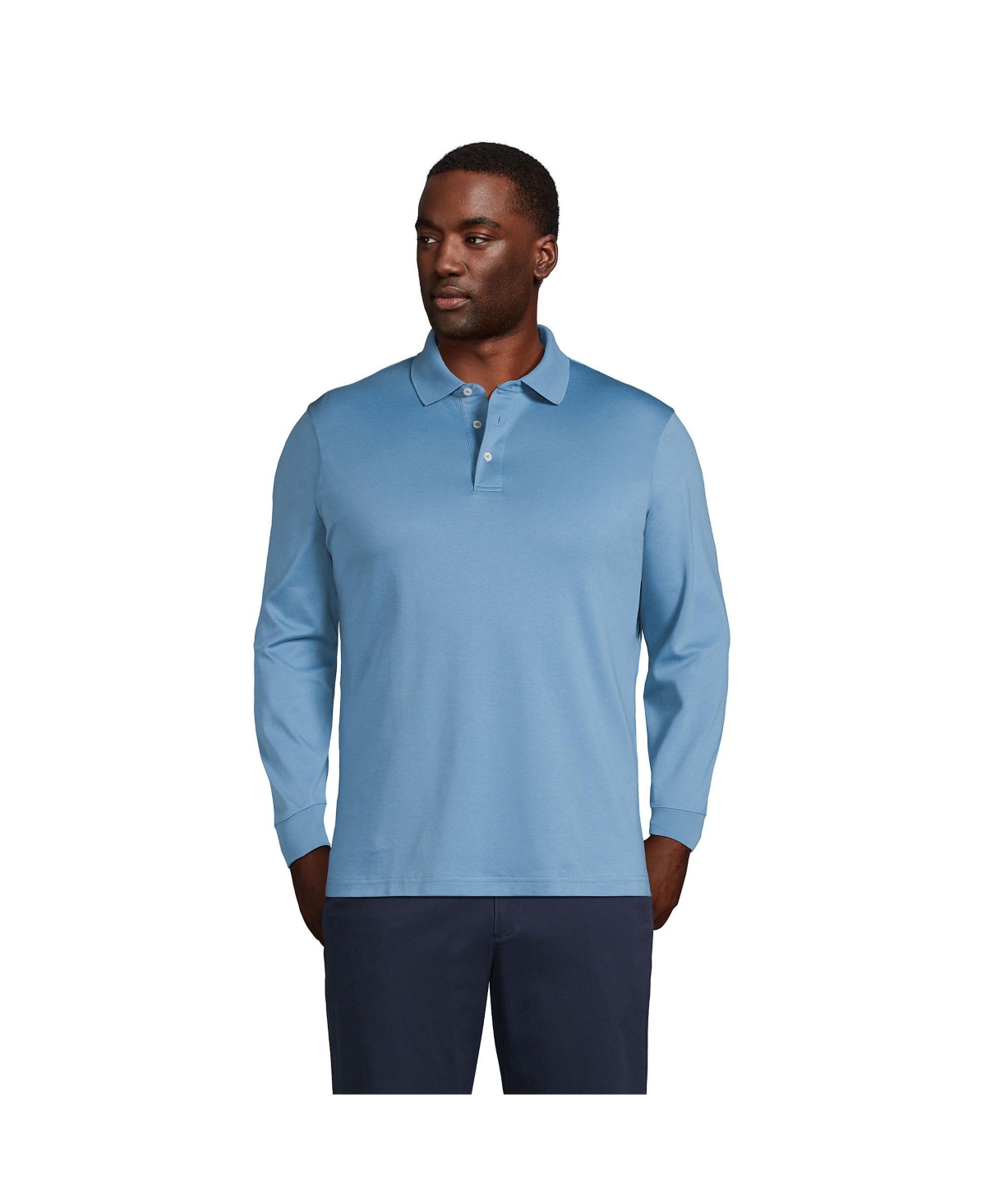 Lands End Men s Big Tall Long Sleeve Supima Interlock Polo