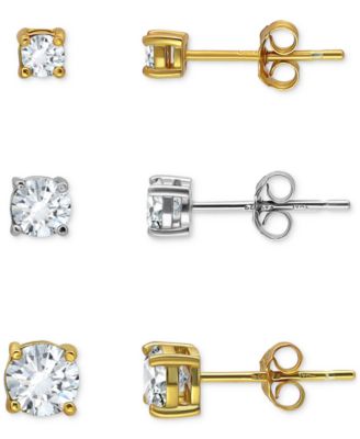 Giani Bernini 3-Pc. Set Cubic Zirconia Stud & Crawler Earrings in 18k  Gold-Plated Sterling Silver, Created for Macy's - ShopStyle