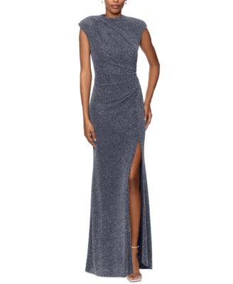Betsy & Adam Women's Mock Neck Gown Blue Size 6 main image 0