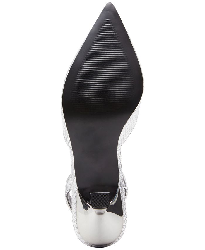 Women's Slingback Knitted Pumps – Kitten Heel Pointed Toe Buckle Pumps - View #11