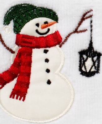 Snowman Park Cotton 2 Pack Fingertip Towel, 11" x 18"