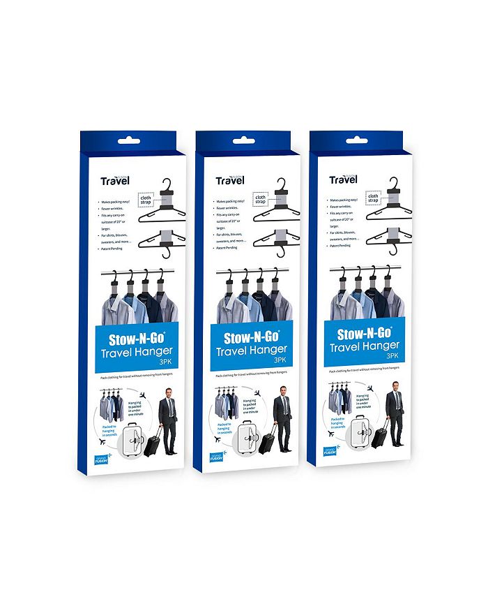 Grand Fusion Stow N Go Folding Travel Hangers 3 Pack Macy s