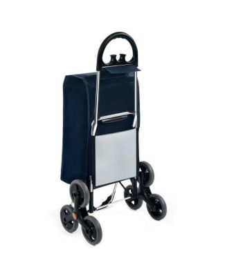 Aluminum / Polyester / EVA / PP Folding Stair Climbing Shopping Cart with Removable Bag and Handle