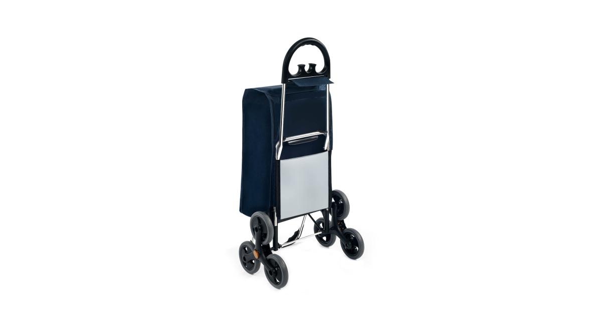 Folding Stair Climbing Shopping Cart with Removable Bag and Handle