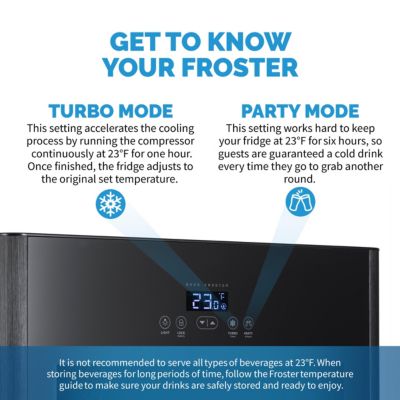 125-Can Freestanding Beverage Cooler Refrigerator with Party & Turbo Mode