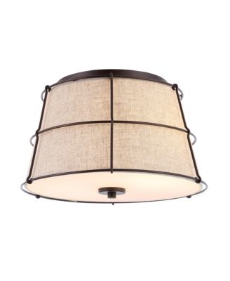 Silas Rustic Farmhouse LED Flush Mount Ceiling Light