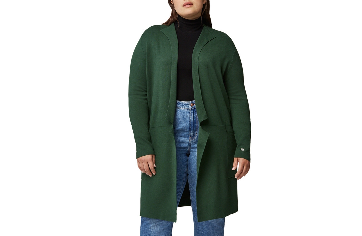 Soia Kyo Womens Plus Sizes Benela Coatigan Juniper Smart Closet