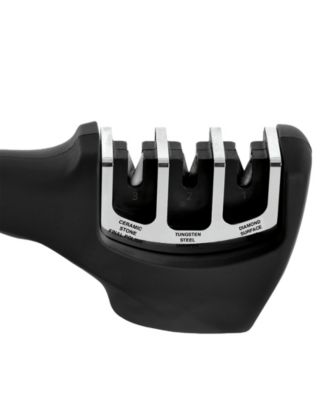 Contempo German Steel 7-Pc. Cutlery Set in Wood Case & Sharpener