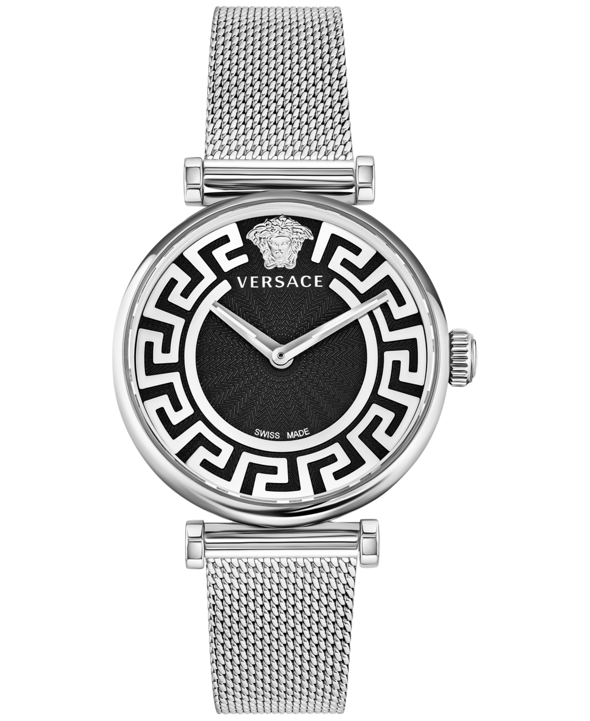 Versace Women's Swiss Greca Chic Stainless Steel Mesh Bracelet Watch 35mm