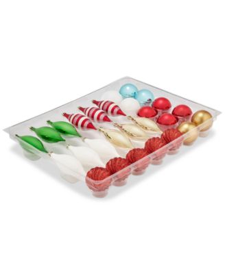 Holiday Lane Macy's Boxed Set of 75 Ornaments with Tree Topper, Created for Macy's