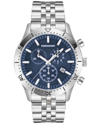 Ferragamo - Men's Swiss Chronograph Master Stainless Steel Bracelet Watch 43mm