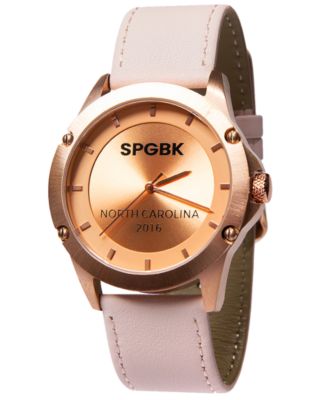 SPGBK Watches Unisex Elizabeth Three Hand Quartz Rose Leather
