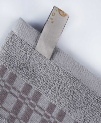 Larissa Geometric Embroidered Jacquard Border Cotton 6-Pc. Bath Towel Set