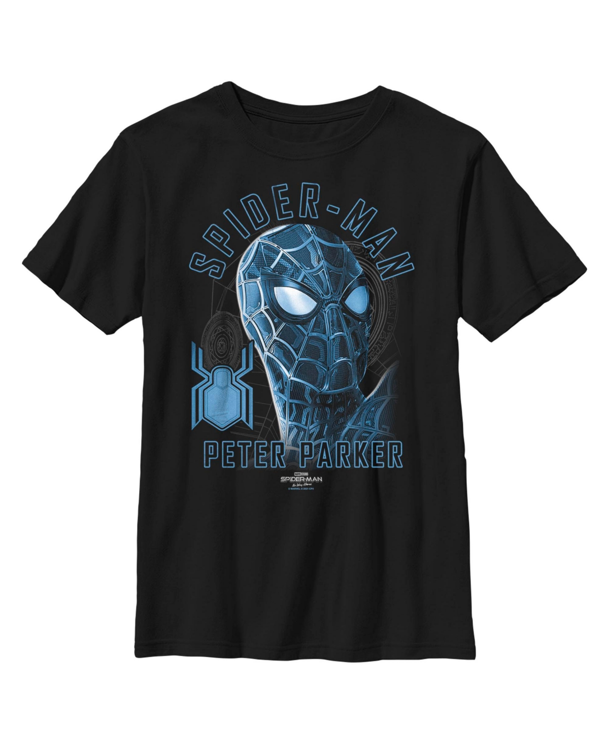 Marvel Kids' Boy's  Spider-man: No Way Home Blue Suit Child T-shirt In Black