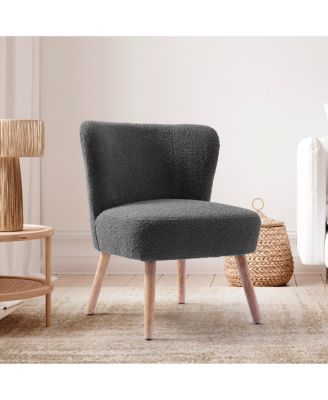 25.5" Wide Upholstered Boucle Accent Chair