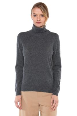 Women's 100% Pure Cashmere Long Sleeve Turtleneck Pullover Sweater