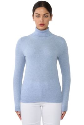 Women's 100% Pure Cashmere Long Sleeve Turtleneck Pullover Sweater