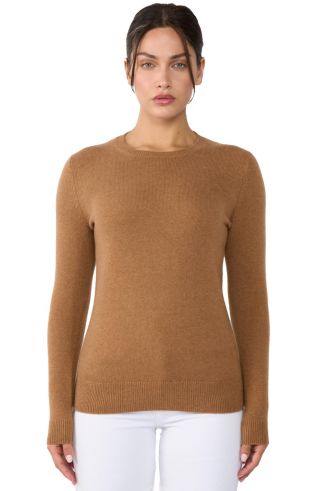 JENNIE LIU SWEATER レディース US サイズ: Medium カラー: ブラウン JENNIE LIU Women's 3-ply Cashmere Crew Neck Sweater - Macy's
