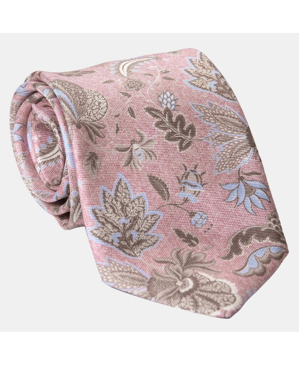 Medici - Extra Long Printed Silk Tie for Men - Pink