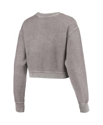 Women's Brown Michigan State Spartans Classic Corded Timber Crop Pullover Sweatshirt