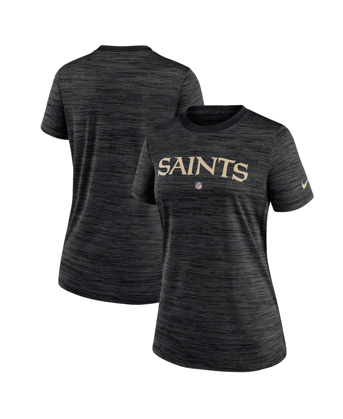 Nike Women's Dri-fit Sideline Velocity (nfl New Orleans Saints) T-shirt In Black