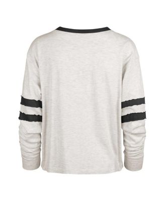 Women's Oatmeal Distressed Florida State Seminoles All Class Lena Long Sleeve T-shirt