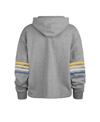 Women's Heather Gray Distressed Los Angeles Rams Upland Bennett Pullover Hoodie