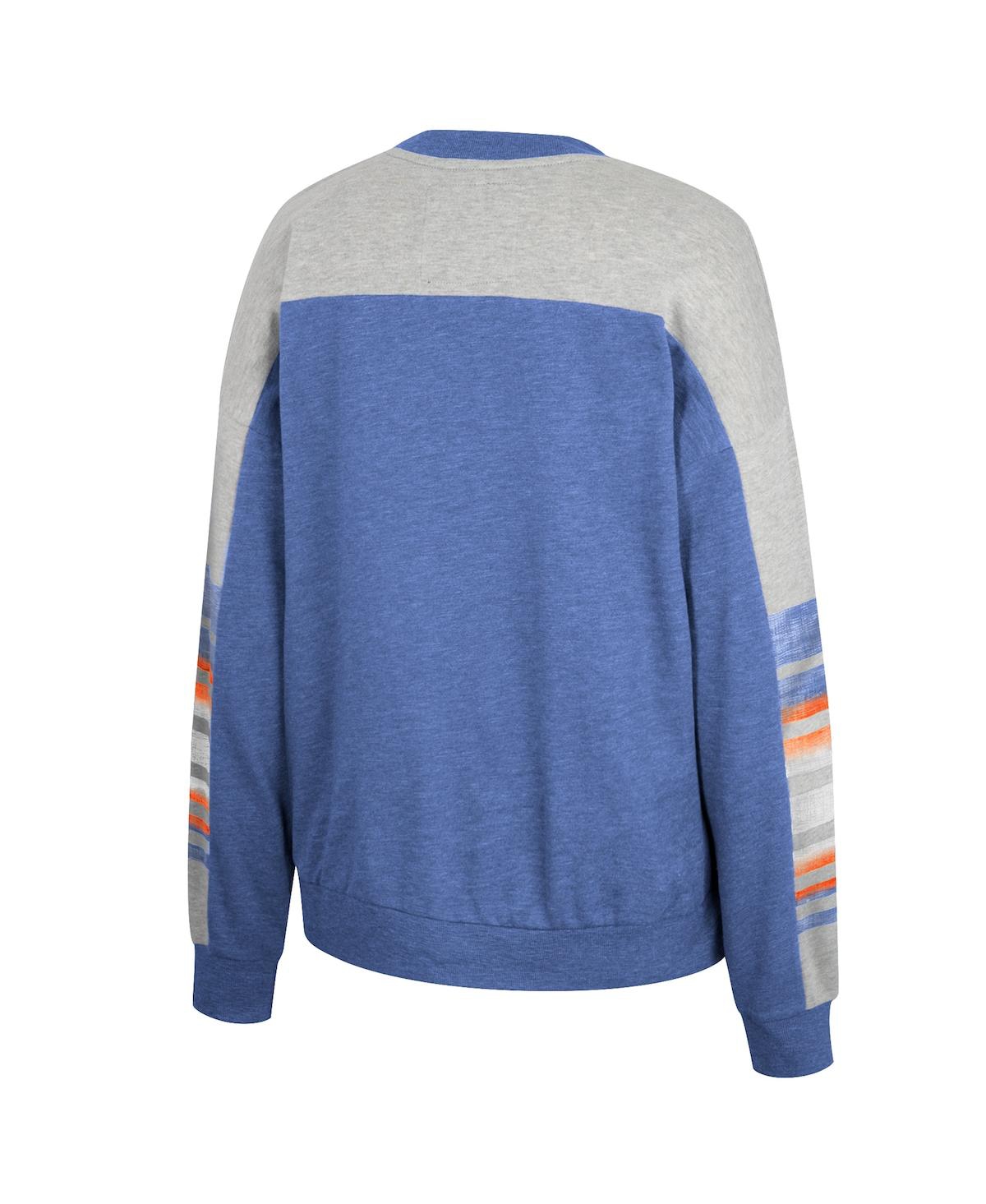 Women's Colosseum Heather Gray Florida Gators Baby Talk Pullover Sweatshirt - Heather Gray