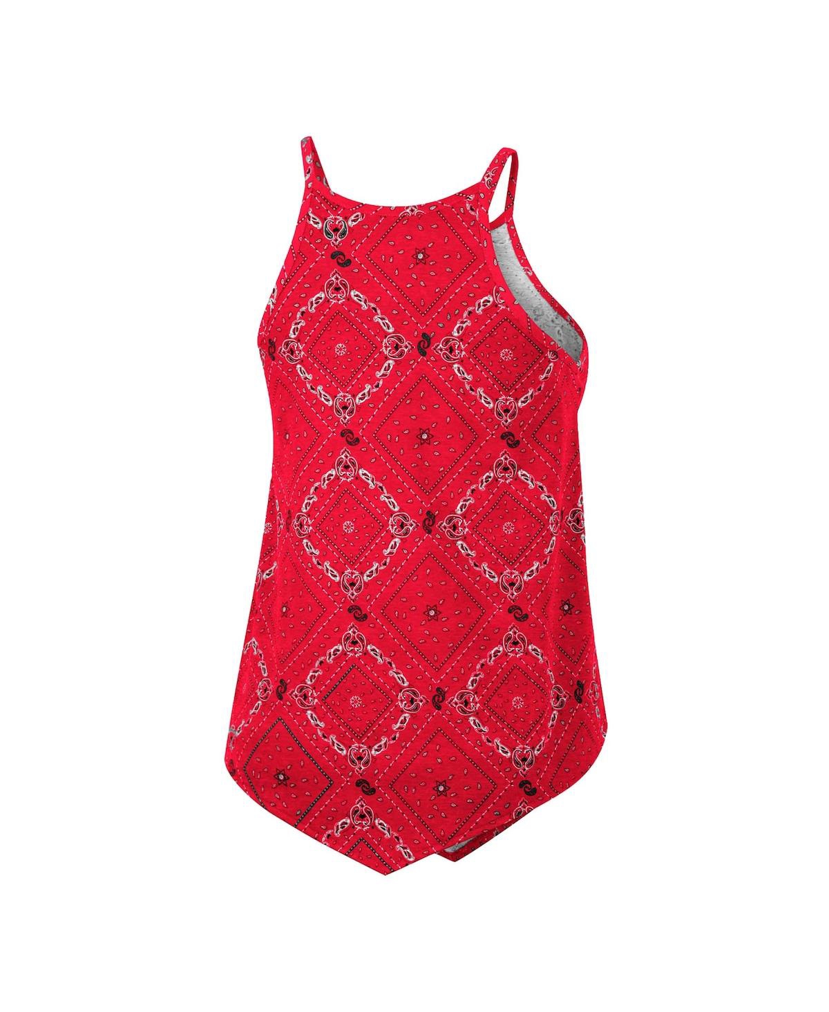 Colosseum Women's  X Wrangler Scarlet Distressed Ohio State Buckeyes Bandana Tank Top In Scarlet