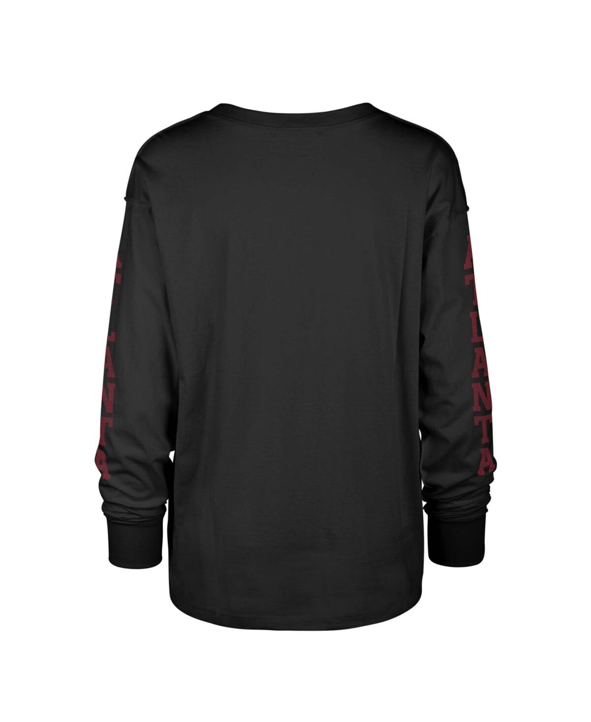 Shop 47 Brand Women's ' Black Distressed Atlanta Falcons Tom Cat Long Sleeve T-shirt
