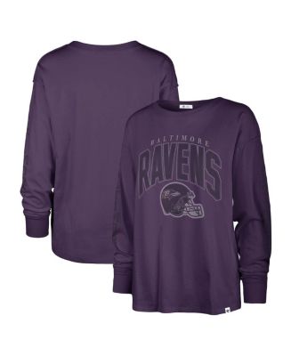 Women's '47 Brand Purple Distressed Baltimore Ravens Tom Cat Long ...