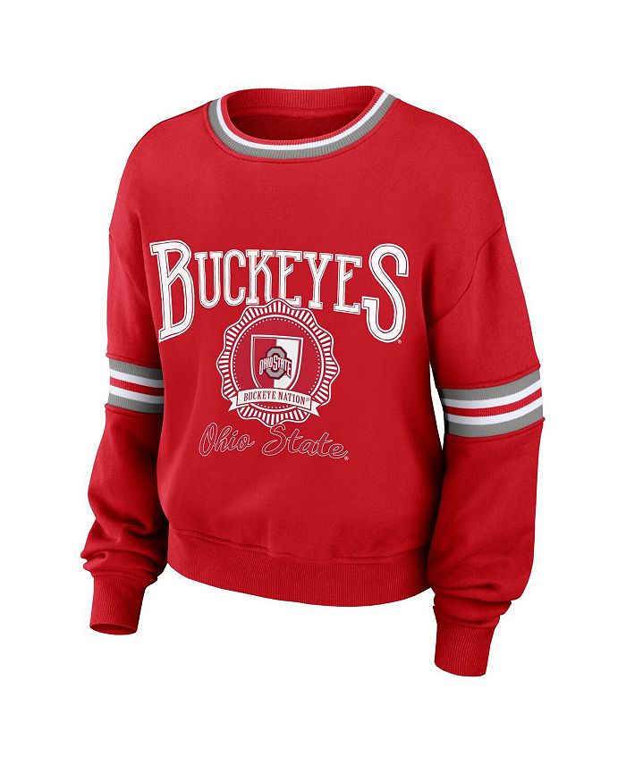 WEAR by Erin Andrews Women's Red Distressed Ohio State Buckeyes Vintage ...