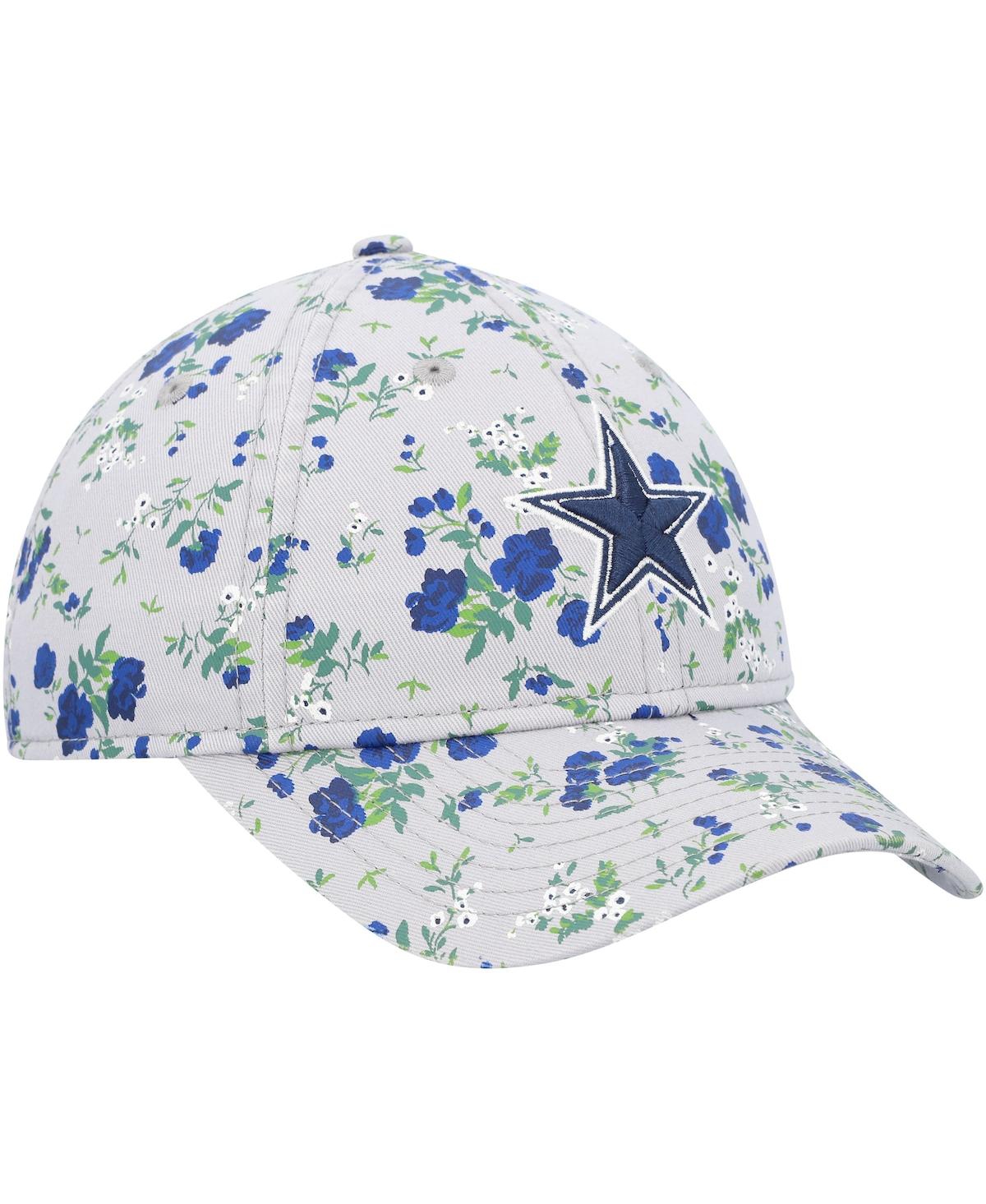 Shop New Era Girls Youth  Gray Dallas Cowboys Bouquet 9twenty Adjustable Hat