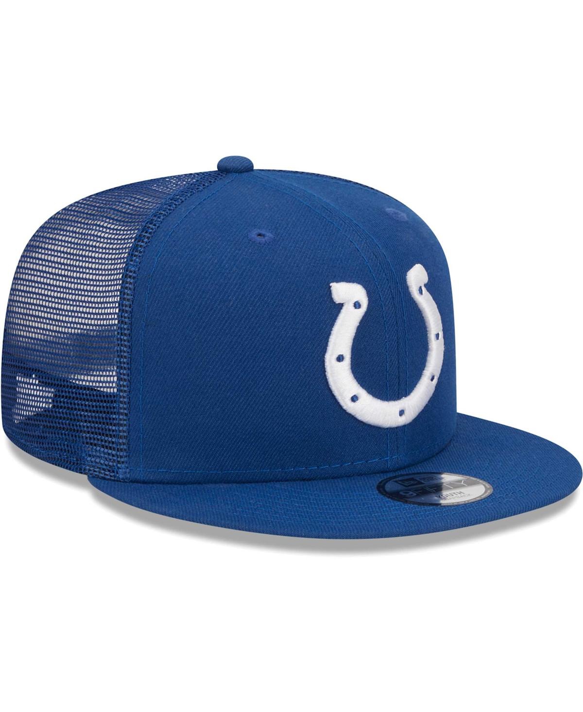 New Era Youth Boys And Girls  Royal Indianapolis Colts Main Trucker 9fifty Snapback Hat In Royal