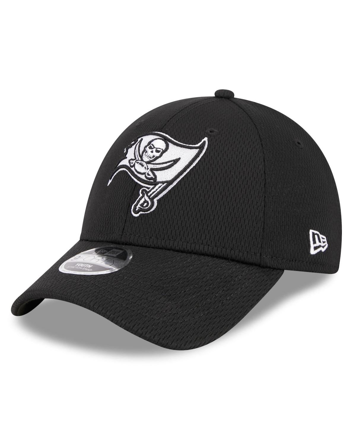 New Era Kids' Youth Boys And Girls  Black Tampa Bay Buccaneers Main B-dub 9forty Adjustable Hat